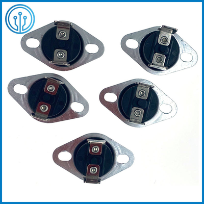 6.3mm Vertical Bimetal Thermostat Switch 10A 250V 60 Degree NC Manual Reset
