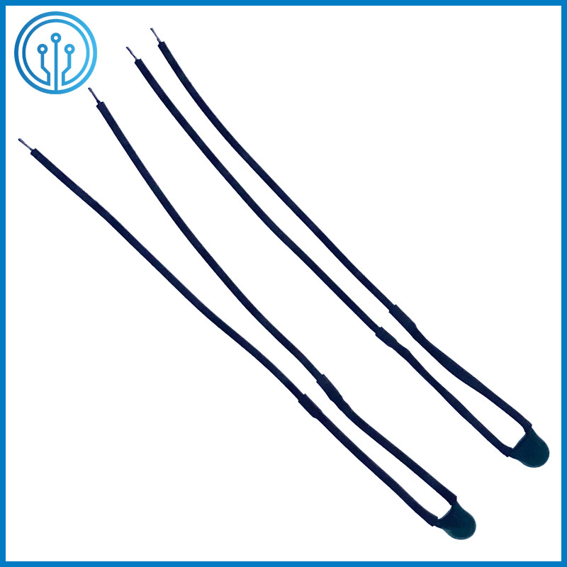 Radial Leaded Sensor Probe NTC Thermistor 10k ohm 4050 With Extension Cord UL1007 26AWG 90MM